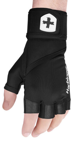 Guanti Harbinger Pro Wristwrap 2.0 Unisex Nero Piccolo per sollevamento pesi 3/5
