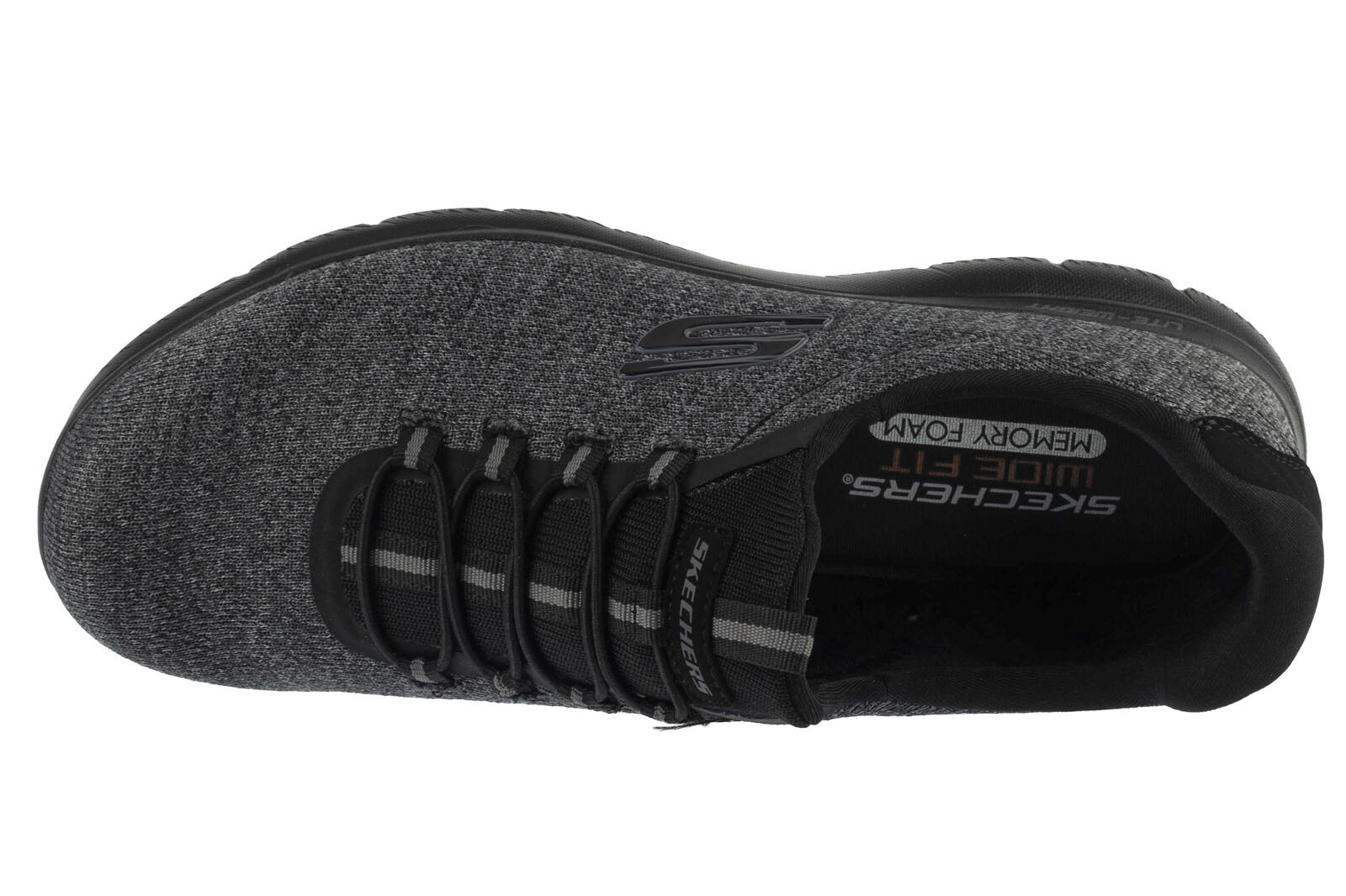 Skechers Sport Mens SUMMITS FORTON Sneakers WIDE FIT Herren Schuhe Schwarz 3/4