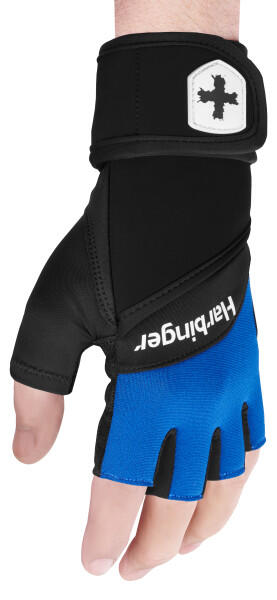 Harbinger Guanti da Sollevamento Pesi 2.0 con Polsini, Unisex, Blu, Piccolo 3/5