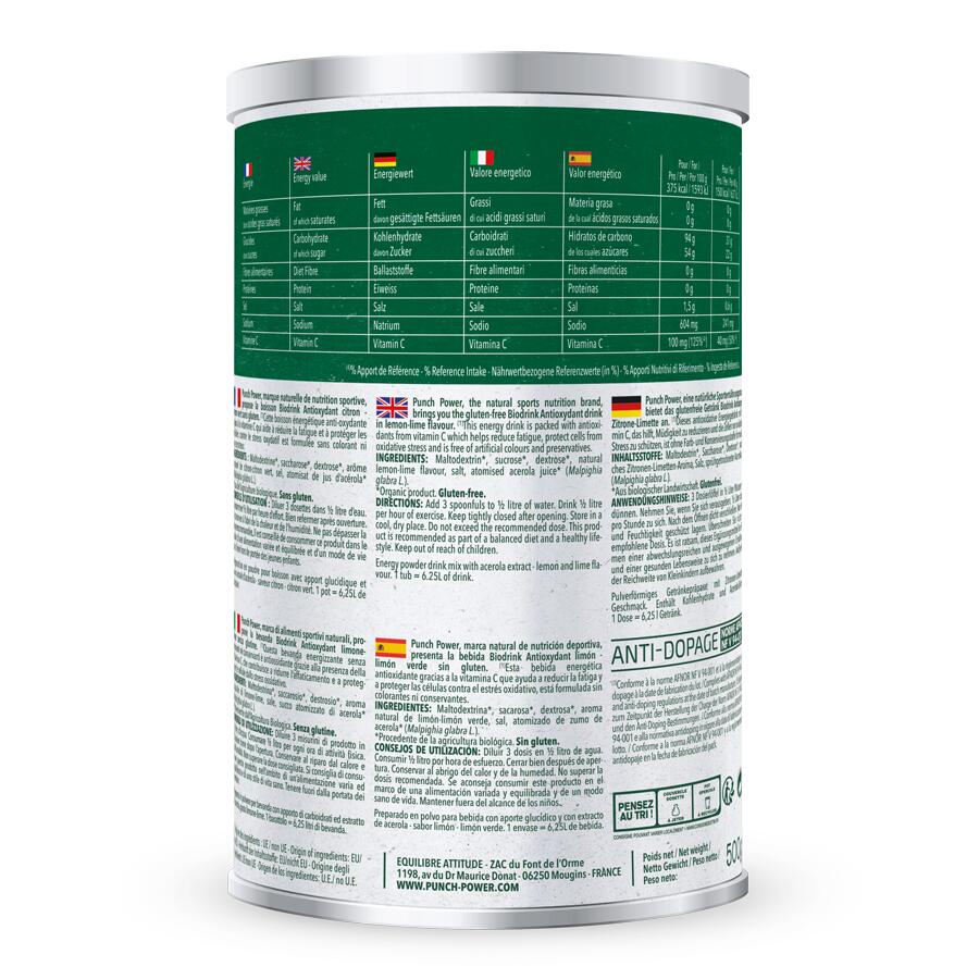 Punch Power Biodrink Antioxydant - Citron-Citron Vert - 500g 2/8