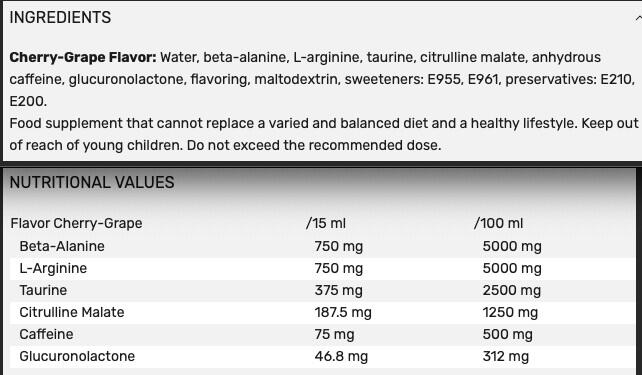 Pre-workout en shot - Elite NO+ Pre-Workout - Raisin Cerise Pack de 12 3/5