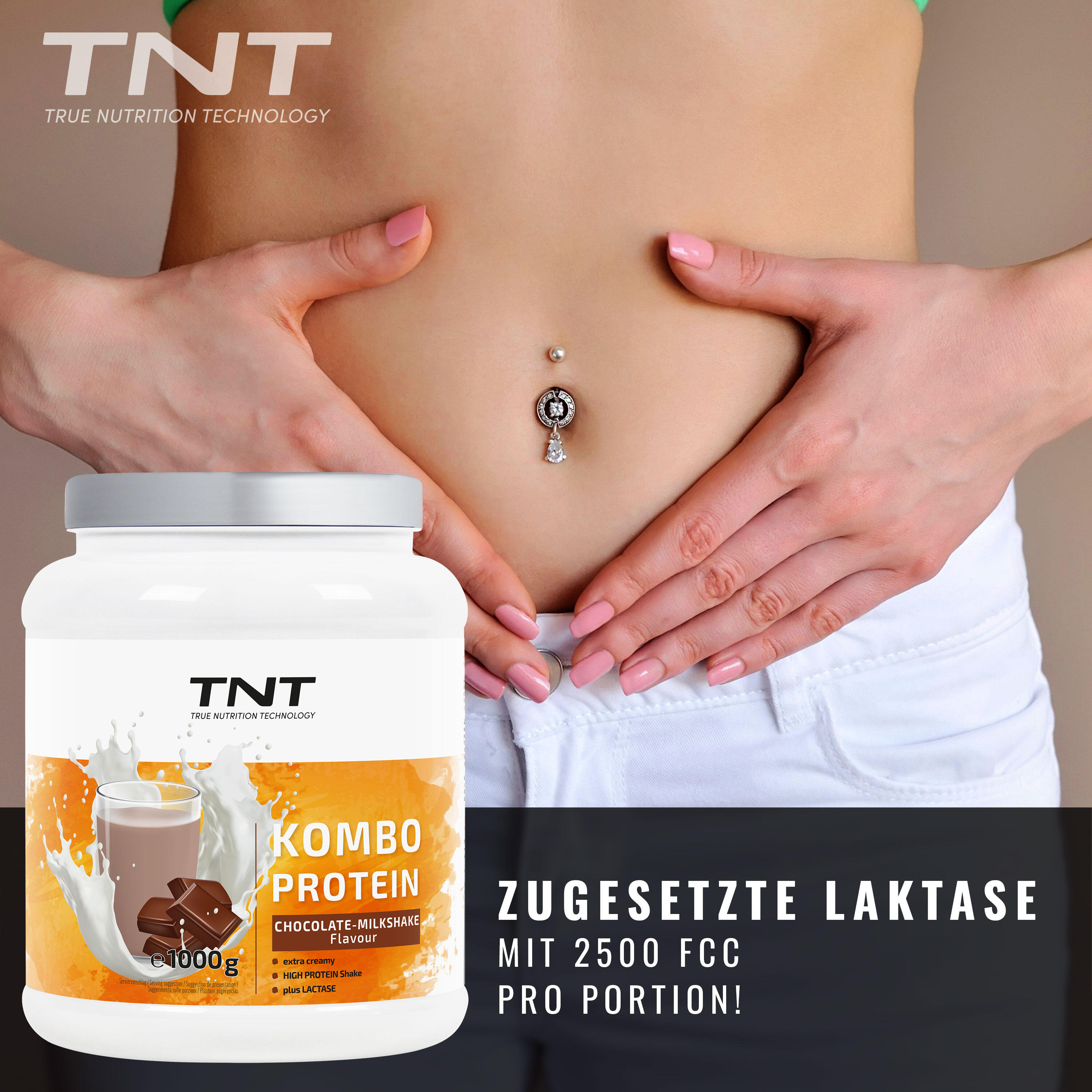 Kombo Protein - 3 Eiweißquellen + Laktase + Flohsamenschalen 3/7