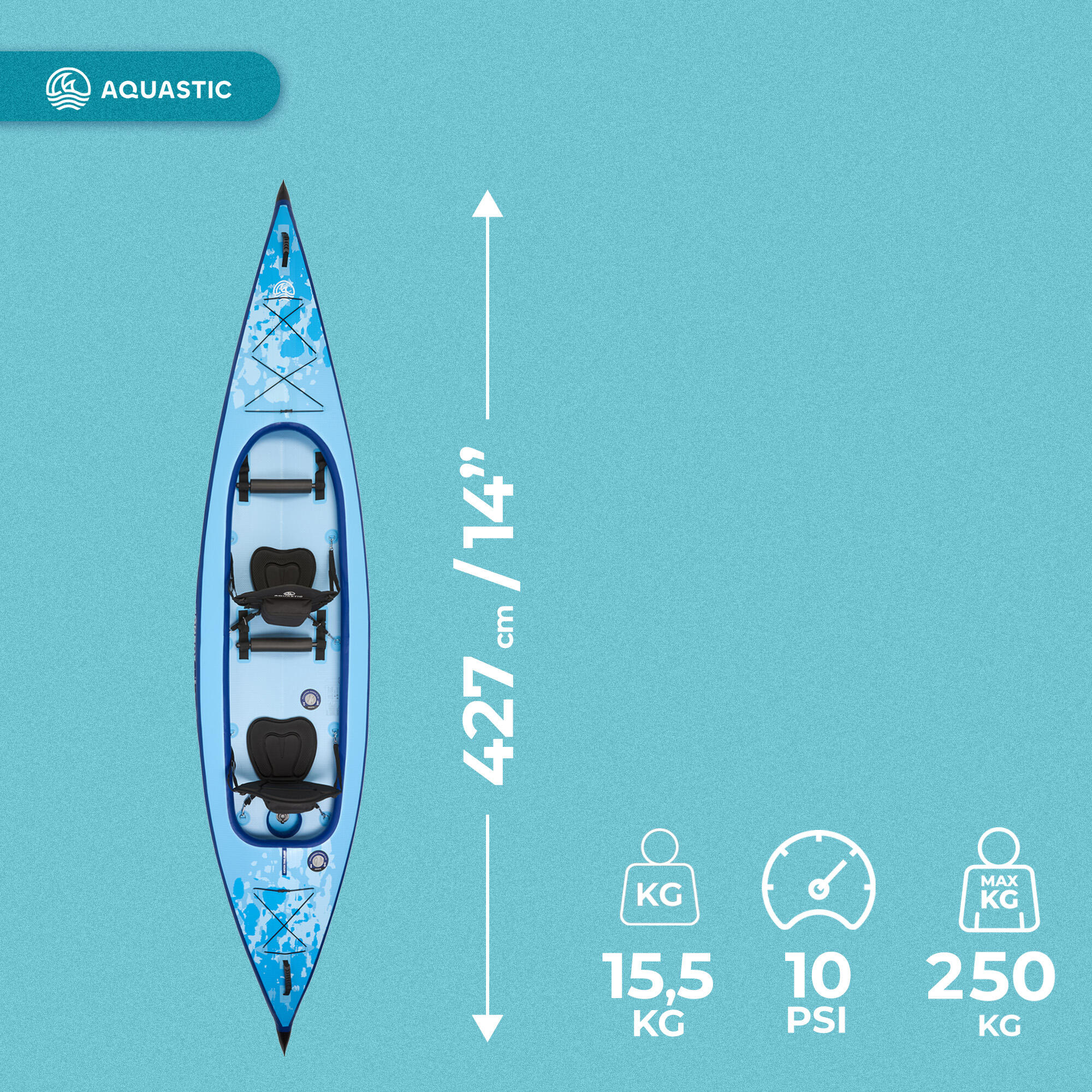 Kayak/SUP hybride AQUASTIC Monroy 14'0" 427 cm 2/7