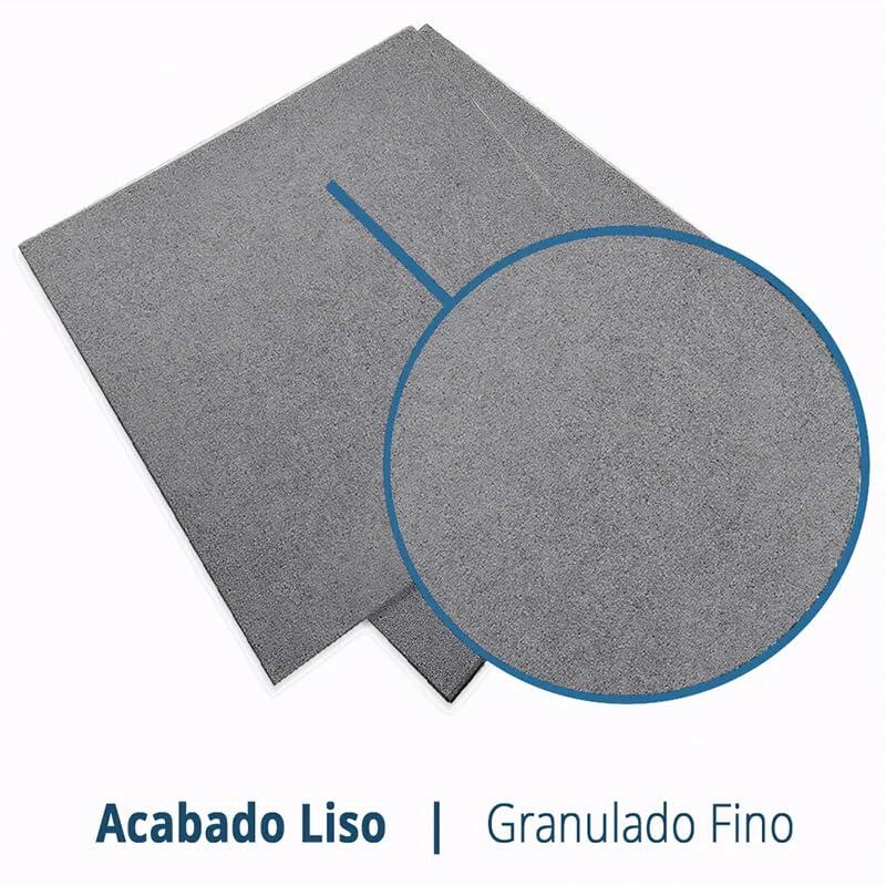 Piso do ginásio. Telha de borracha (C1) Pacote 16. 1x1x15mm (Gris) 4/8