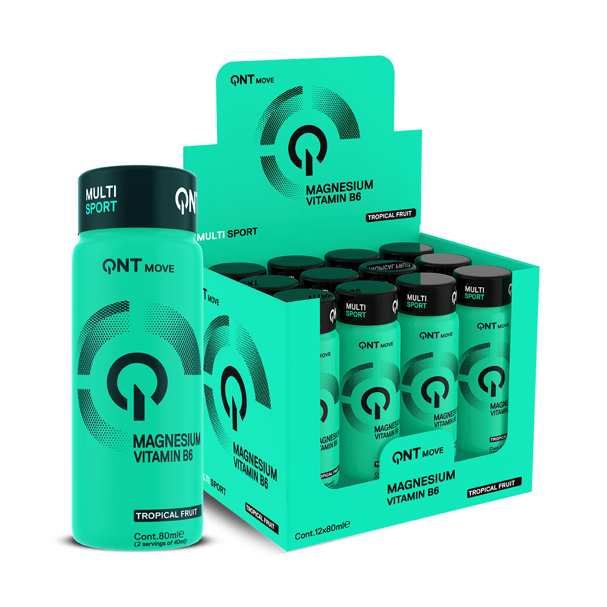 QNT Magnesium Sport Shot (12x80ml) Tropical Fruit