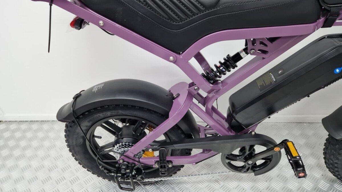 QM Wheels V20 mini - elektrische fatbike kids, 250 W, 250 Wh, paars 3/7