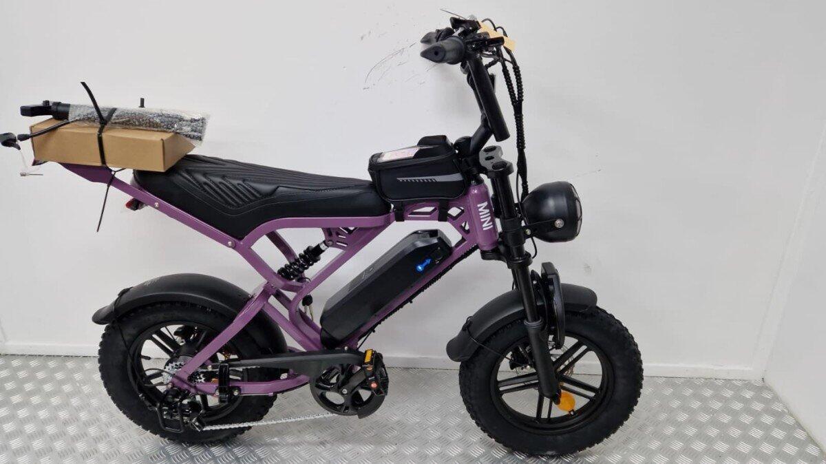QM Wheels V20 mini - elektrische fatbike kids, 250 W, 250 Wh, paars 1/7