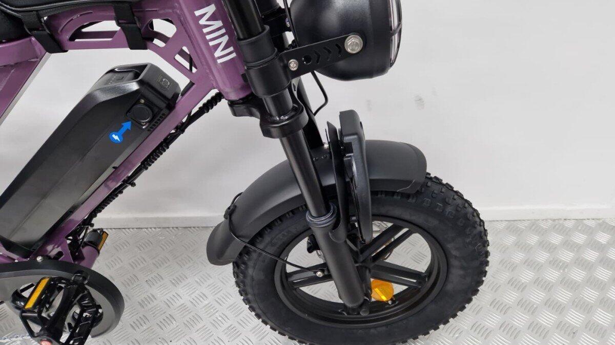 QM Wheels V20 mini - elektrische fatbike kids, 250 W, 250 Wh, paars 4/7