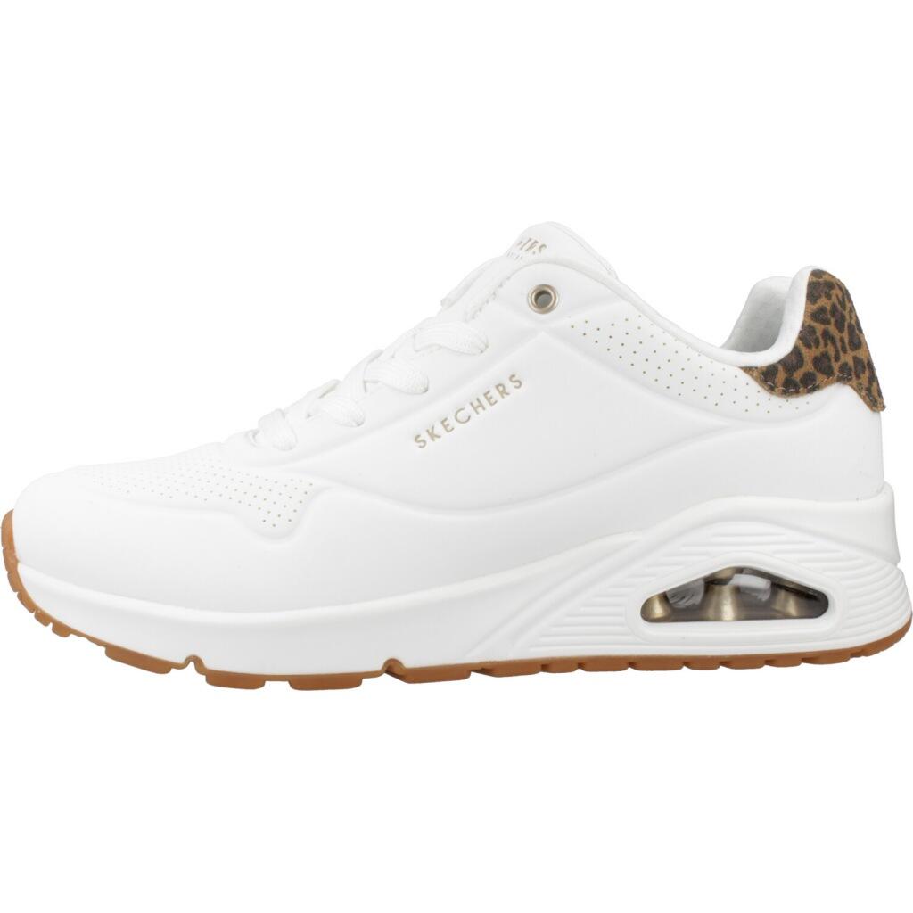 Baskets Femme Baskets Skechers UNO-JUNGLE NITE Blanc Skechers 2/6