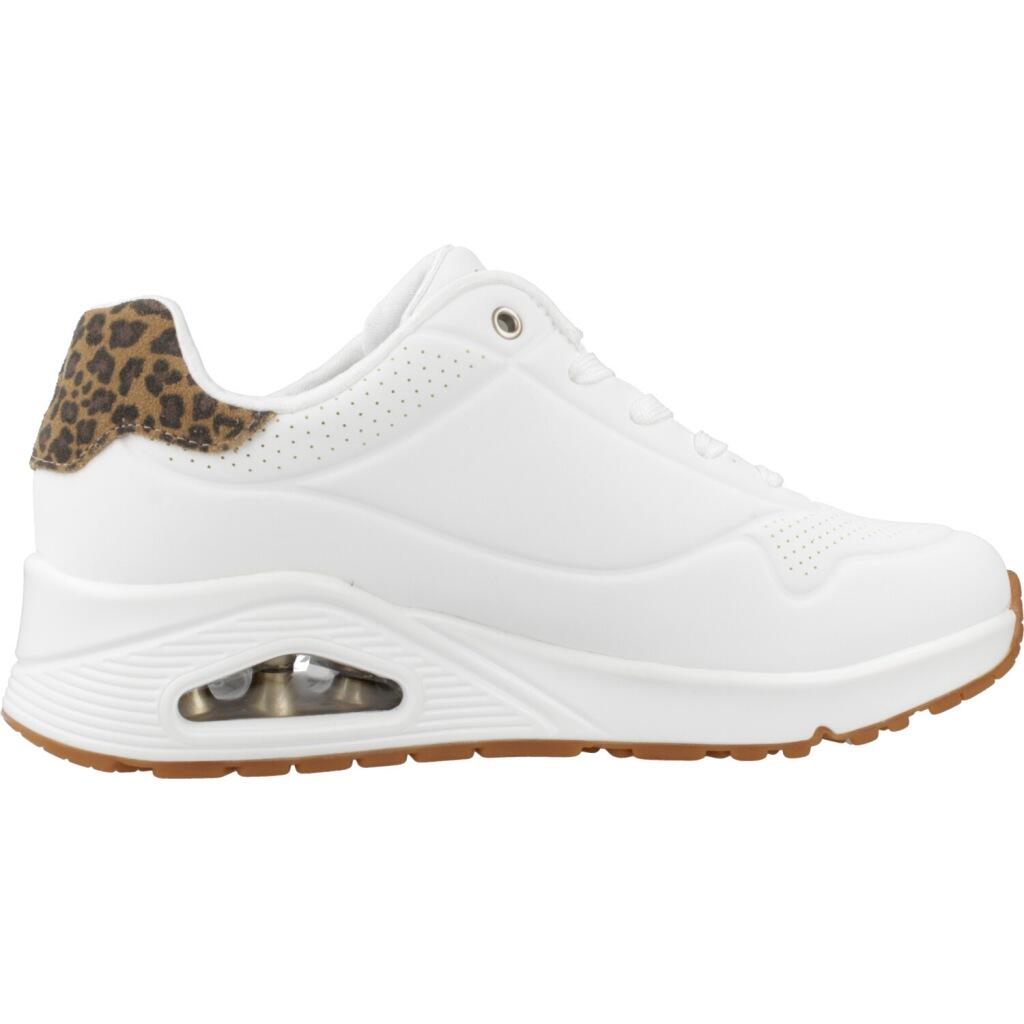 Baskets Femme Baskets Skechers UNO-JUNGLE NITE Blanc Skechers 4/6
