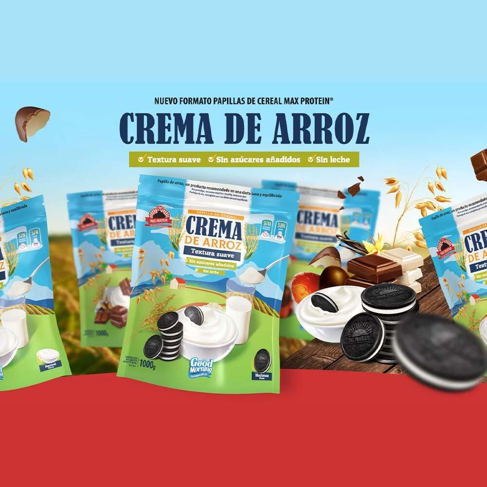 Max Protein - Good Morning Crema de Arroz 1 kg - Harina de avena proteica -  Sab 2/3