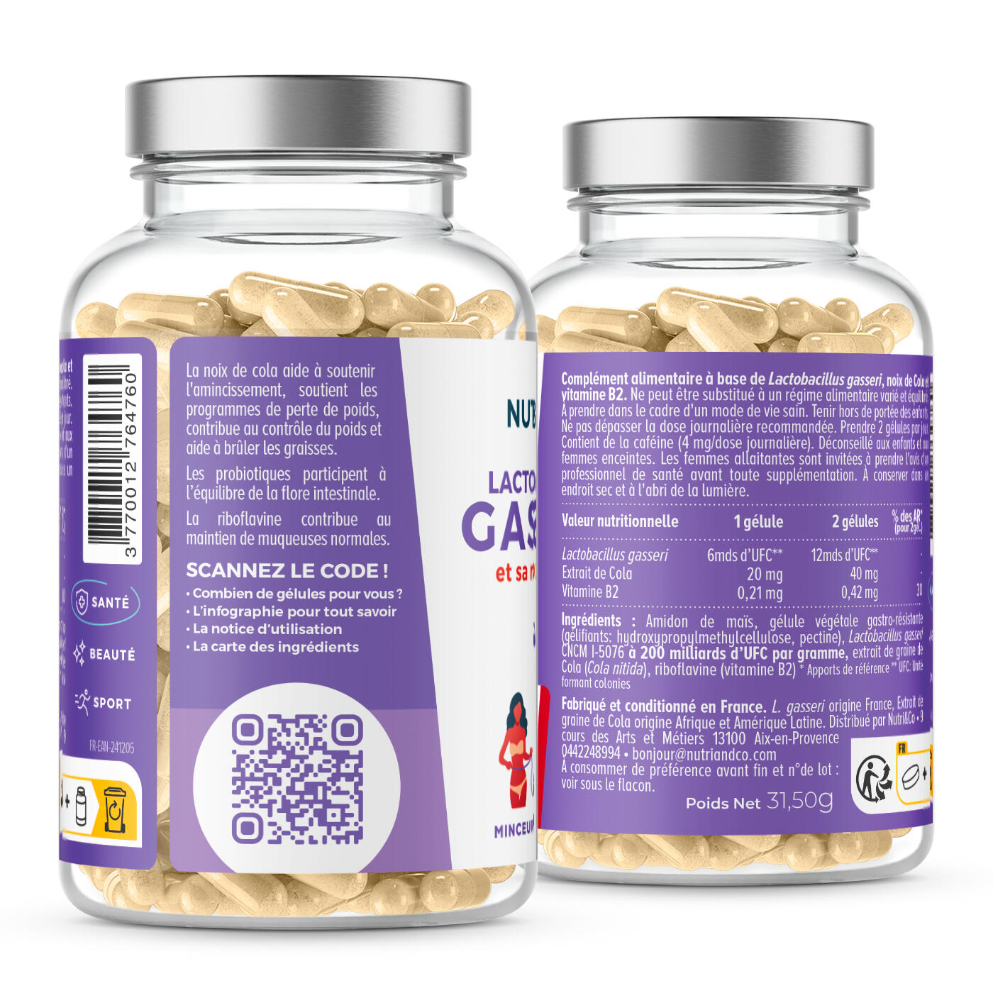 Lactobacillus Gasseri - Digestion Minceur et Ventre plat - 60 gélules 2/6