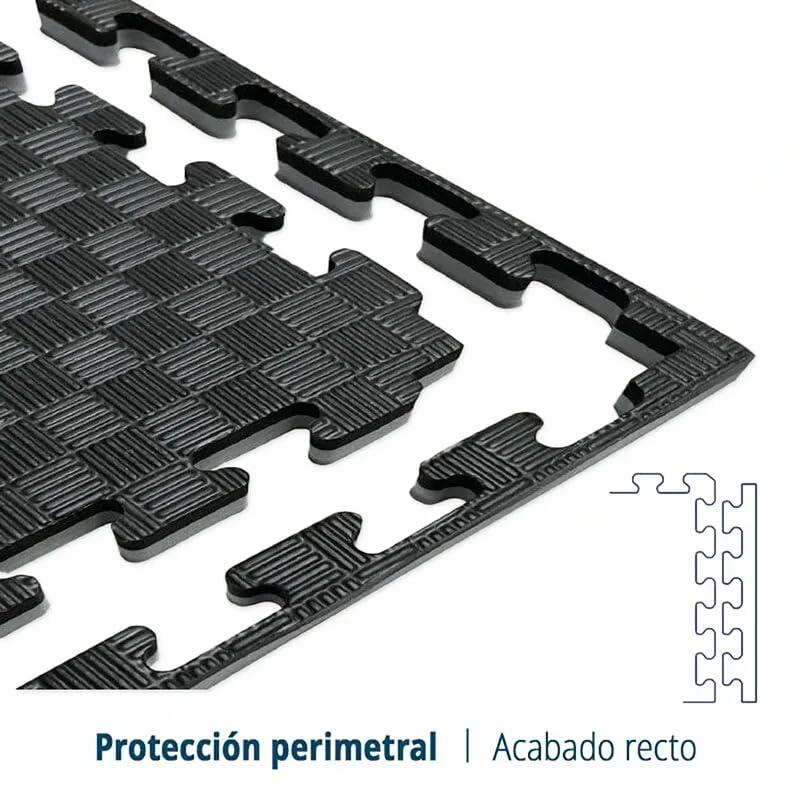 Tatami Puzzle EVA Pack 16 e/ 1 x 1 x 40mm (Preto-Cinza) 5/7