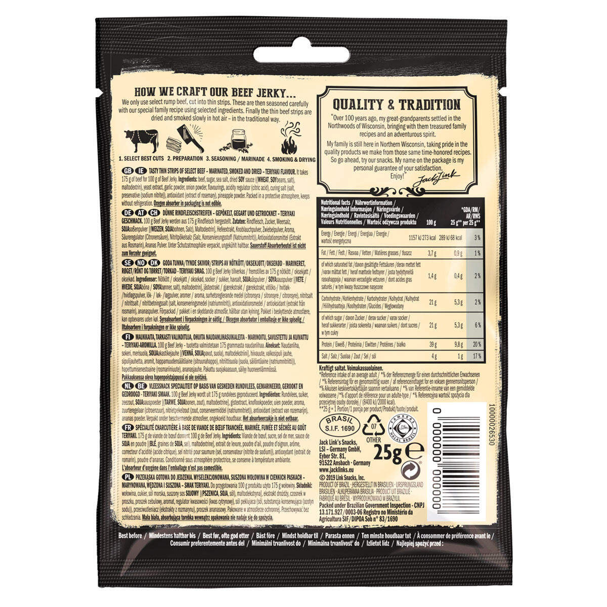Viande De Bœuf Séché | Beef Jerky (1x25gr) | Teriyaki 2/4