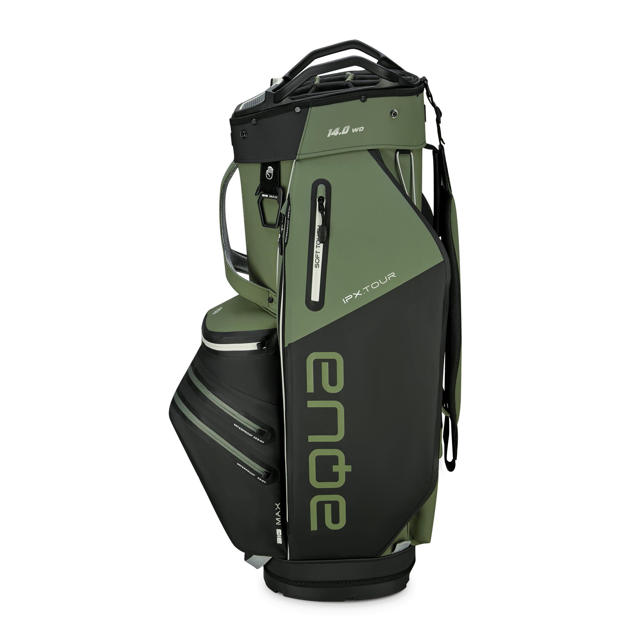 AQUA IPX Tour - Sac de golf étanche - Sac chariot - Vert Noir 3/7