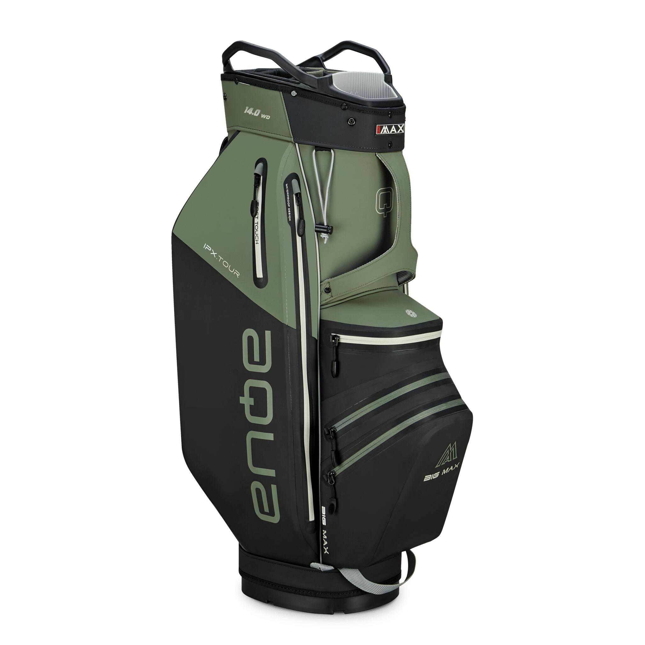 AQUA IPX Tour - Sac de golf étanche - Sac chariot - Vert Noir 4/7