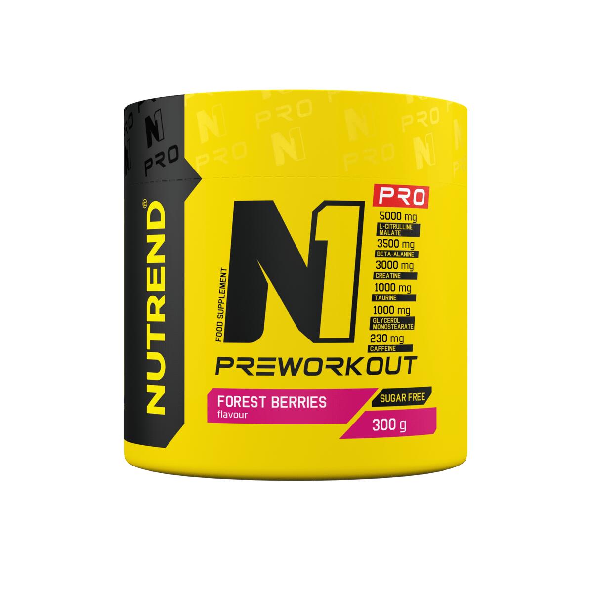 NUTREND Pre-workout N1 PRO, 300 g, forest berries