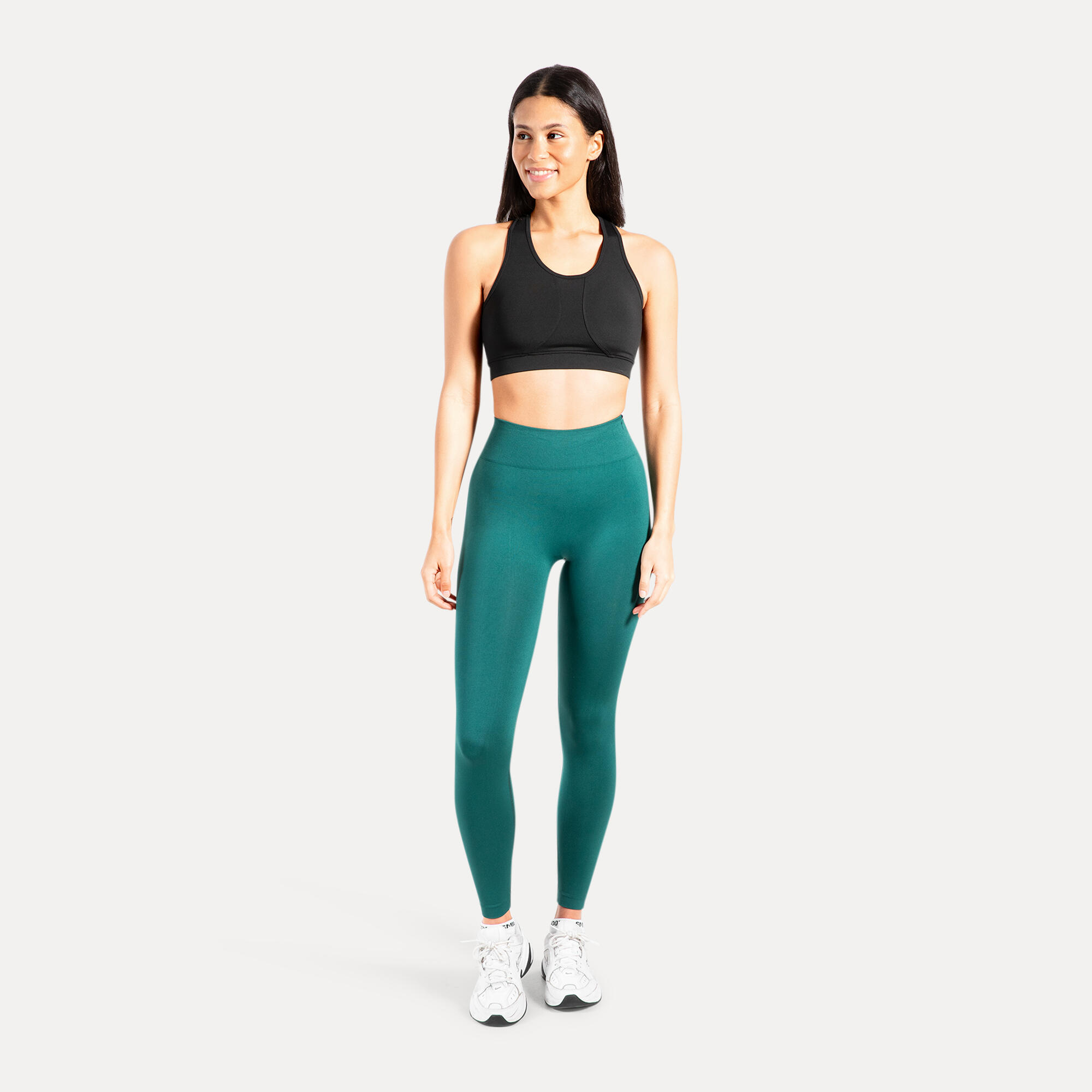 Damen Leggings Slayton Scrunch Dunkelgrün 3/5