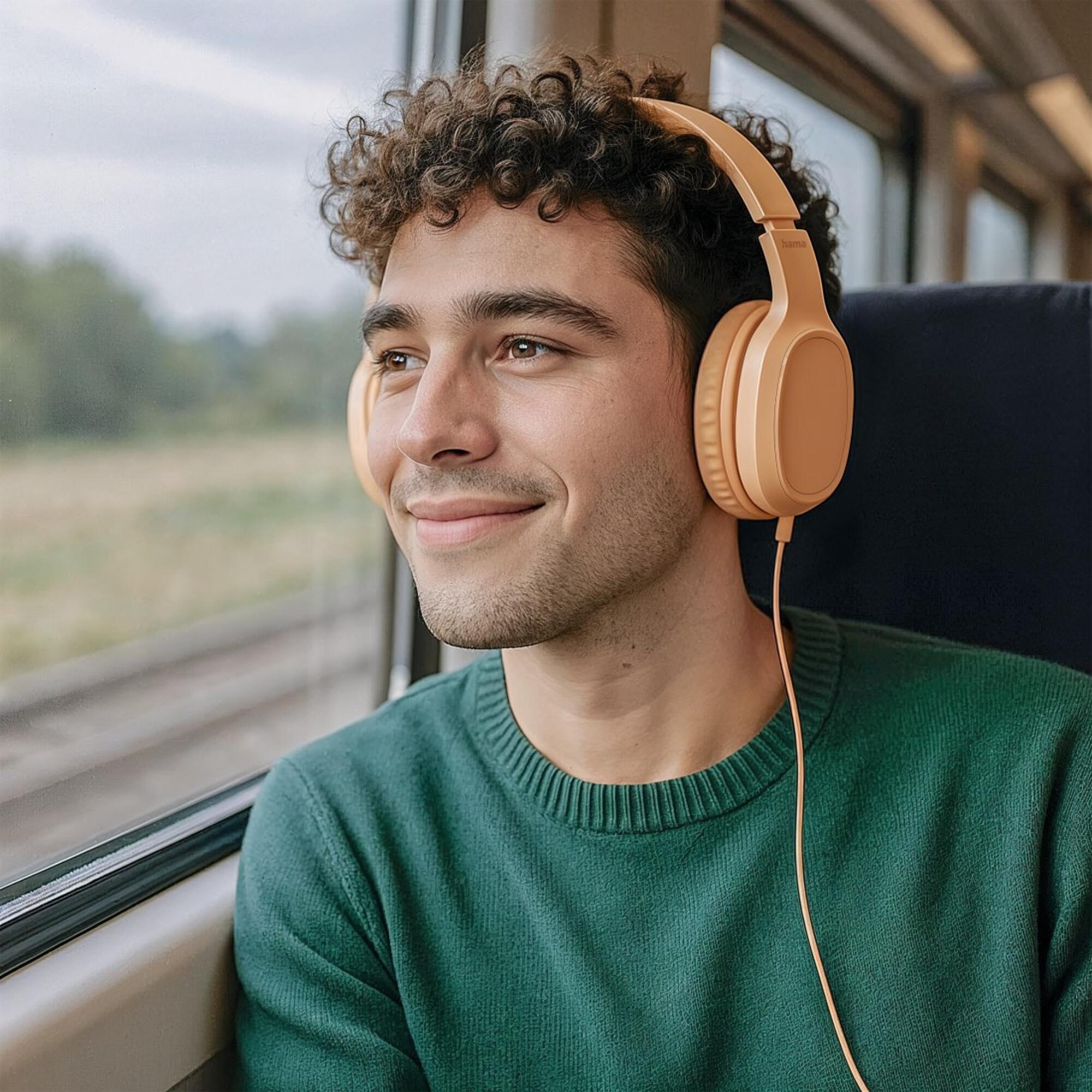 HAMA Kopfhörer Fun C, On-Ear USB-C Mikrofon, Orange 6/6