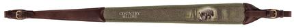 Bretelle Country Pour Carabine En Cuir Motif Sanglier