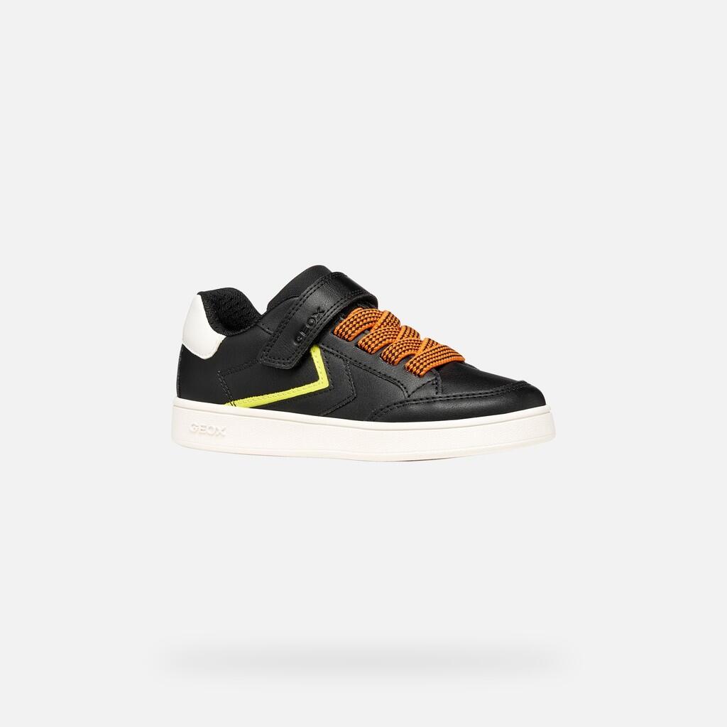 Baskets Garçon J ECLYPER BOY Noir/Orange 4/7