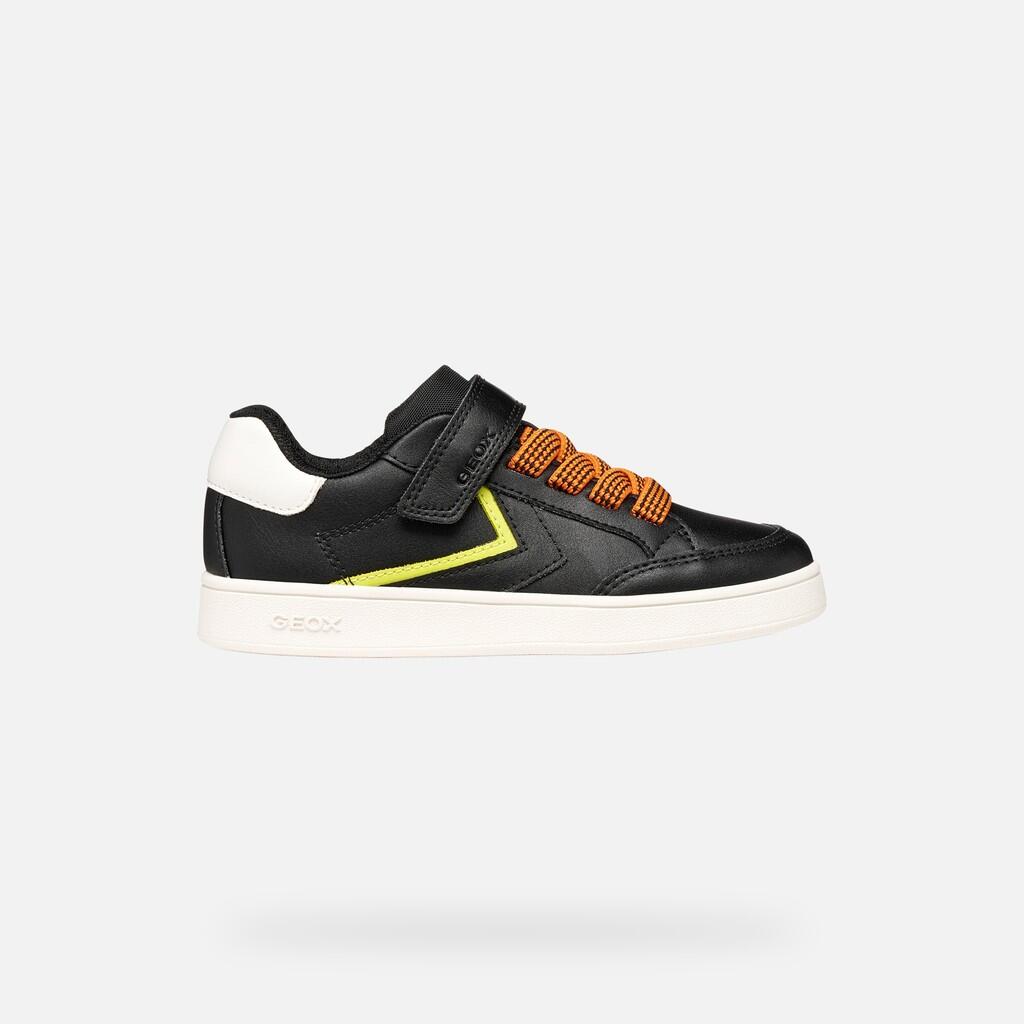 Baskets Garçon J ECLYPER BOY Noir/Orange 2/7