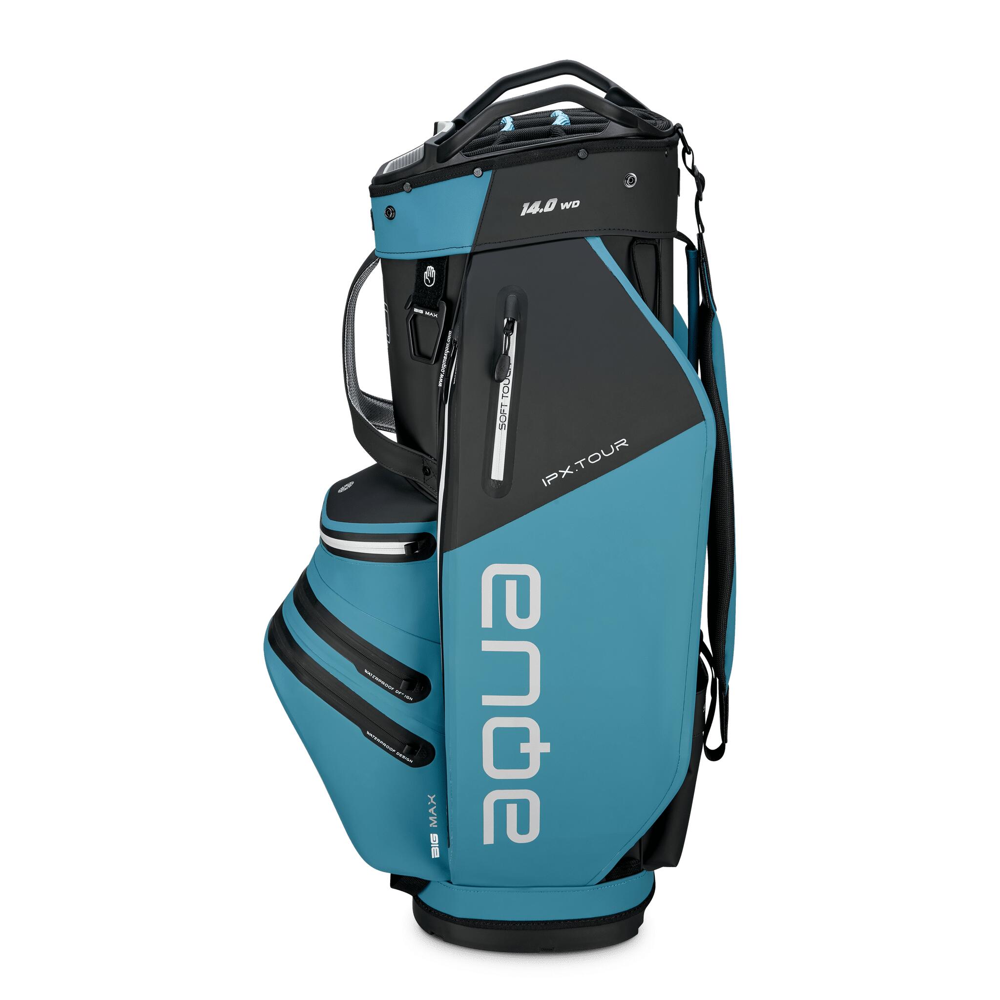 AQUA IPX Tour - Saco de golfe impermeável - Cartbag - Preto AZUL 3/7