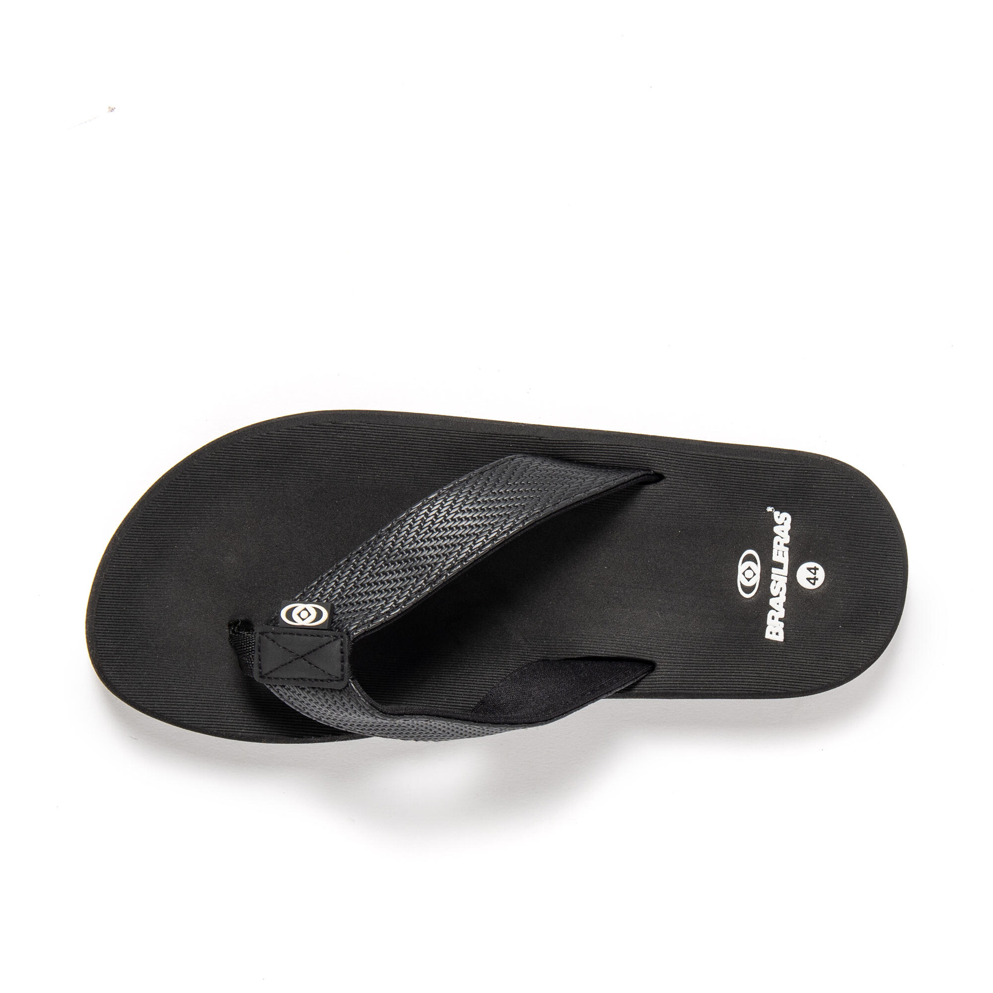 Herren-Strand-Flip-Flops BRASILERAS in schwarz mit Gummisohle 5/7