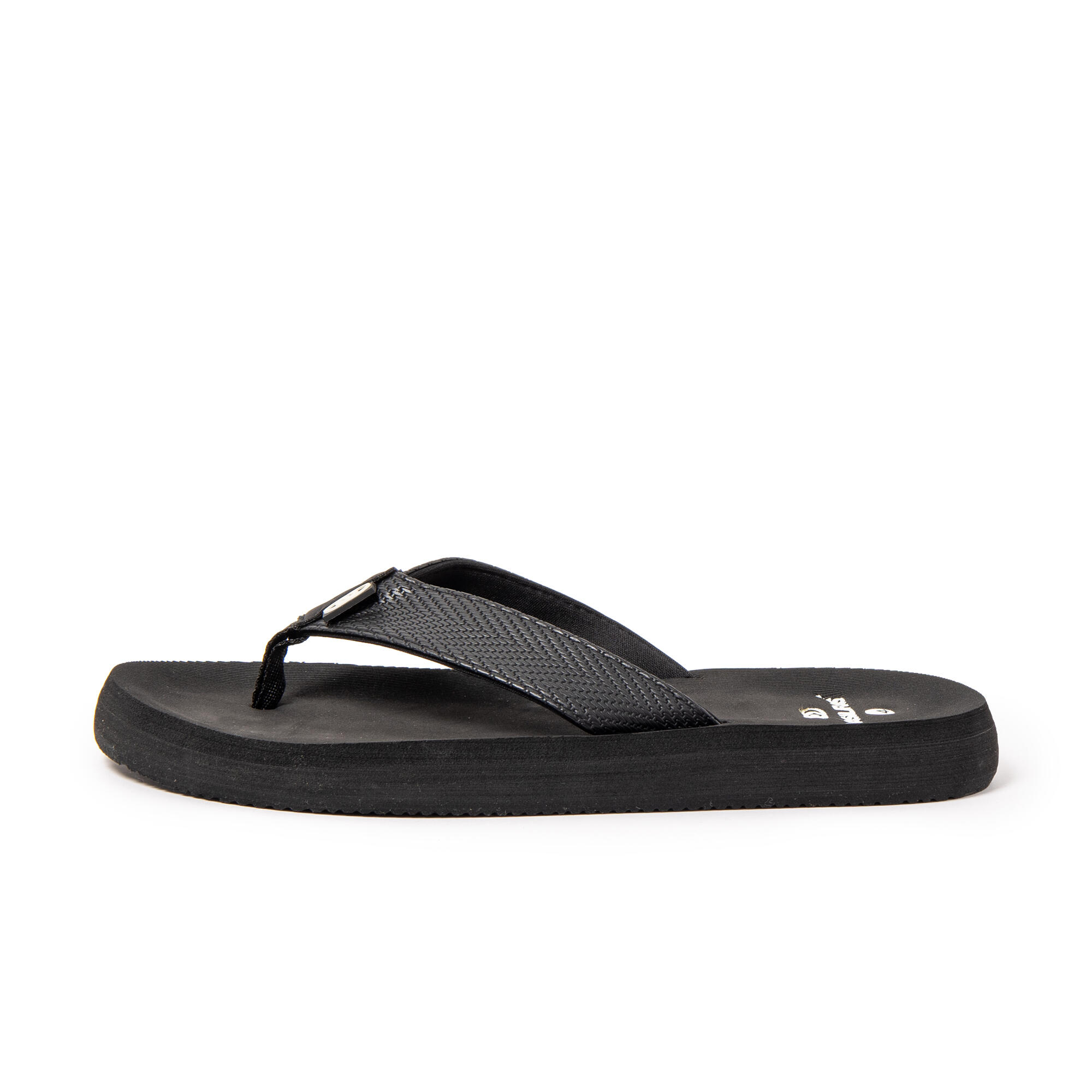 Herren-Strand-Flip-Flops BRASILERAS in schwarz mit Gummisohle 4/7