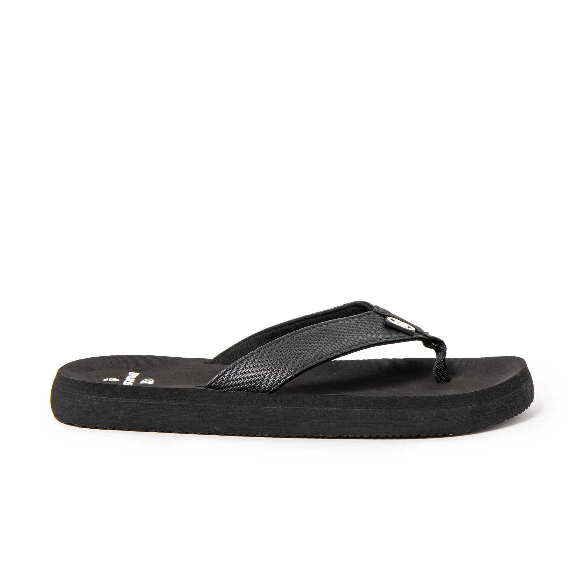 Herren-Strand-Flip-Flops BRASILERAS in schwarz mit Gummisohle 3/7