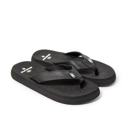 Herren-Strand-Flip-Flops BRASILERAS in schwarz mit Gummisohle