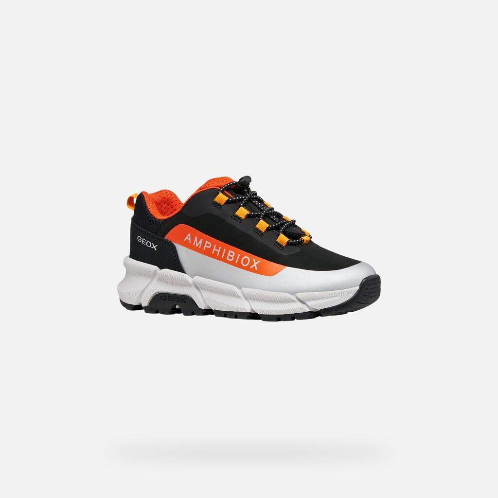 Baskets Garçon FLEXYPER PLUS BOY Noir/Orange 4/7