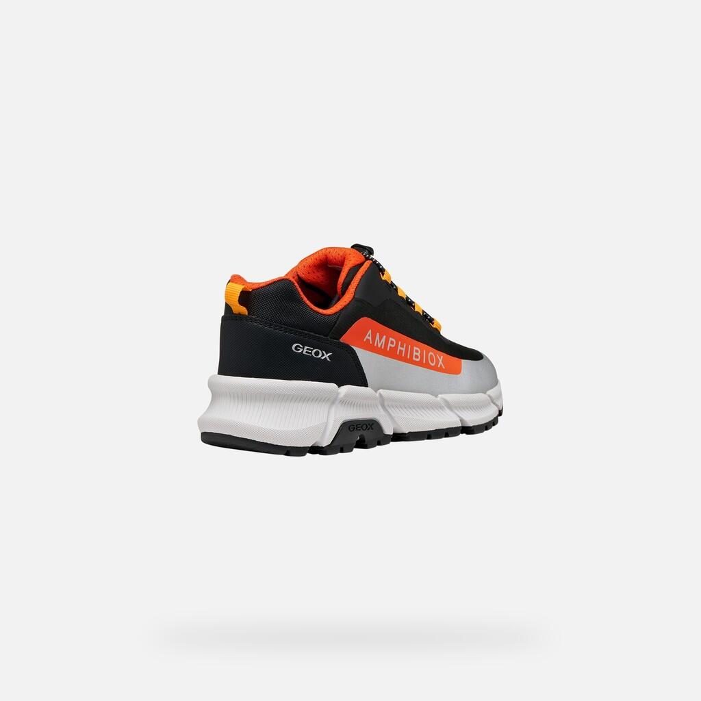 Baskets Garçon FLEXYPER PLUS BOY Noir/Orange 6/7