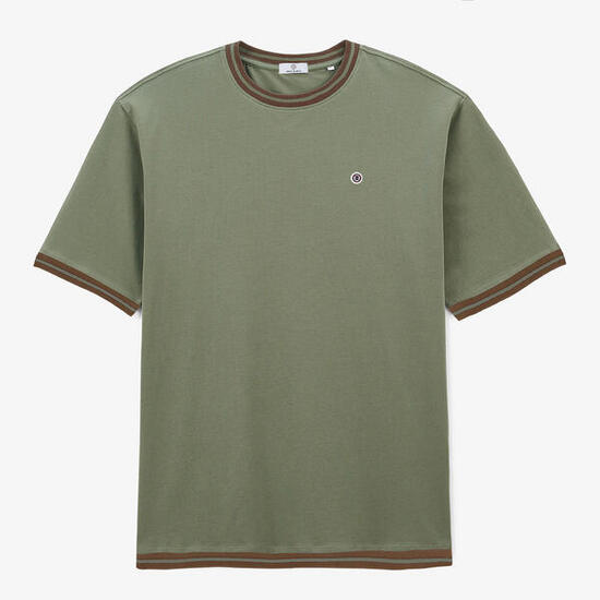 T-shirt manches courtes en coton vert army