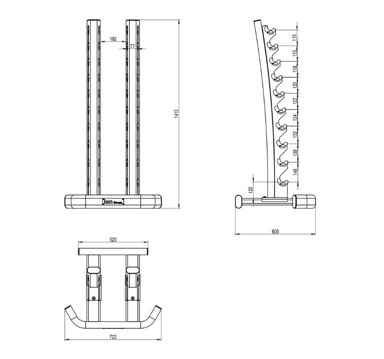 Soporte Vertical para 20 Mancuernas 2/2