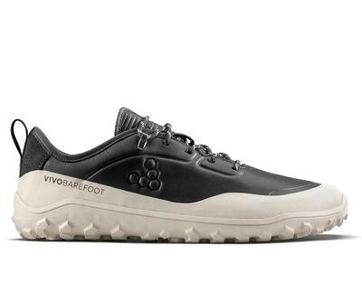 Vivobarefoot tracker leather at low mens obsidian white sneakers her (309534-04)