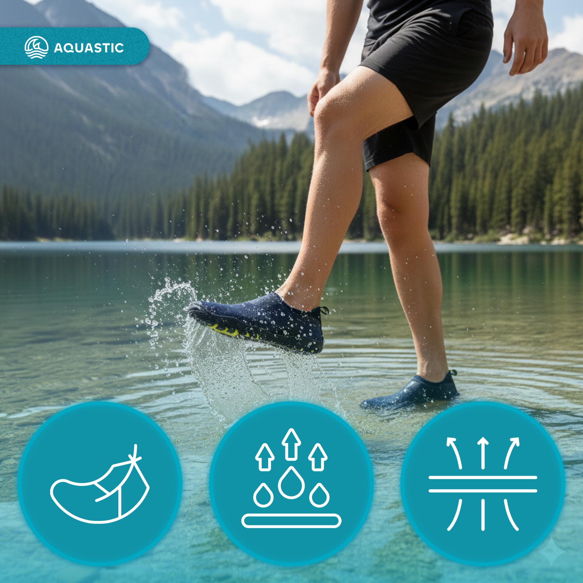 AQUASTIC Chaussures aquatiques Lorne 6/7