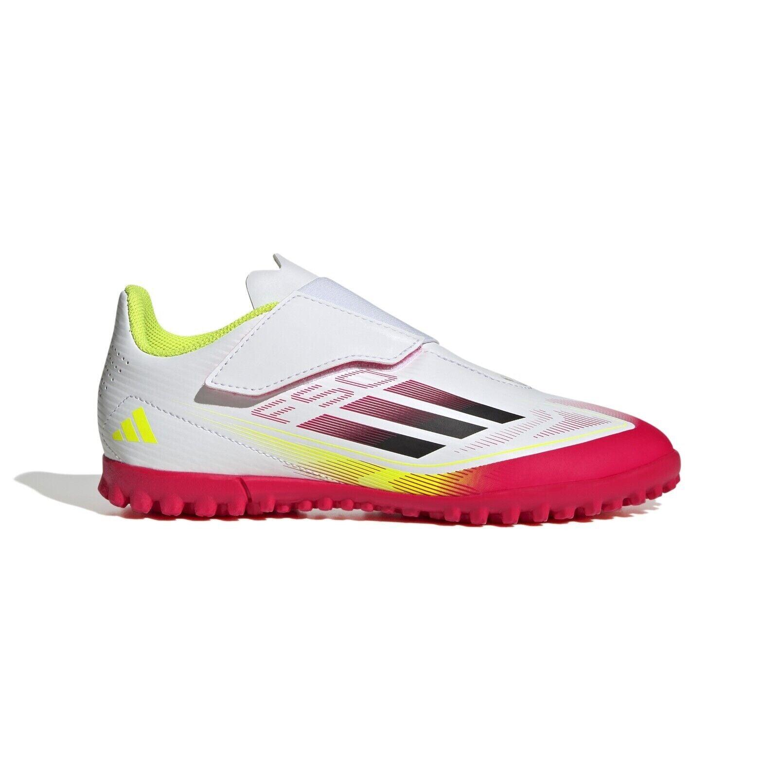 Voetbalschoenen adidas F50 Club turf wit/zwart/geel 3/6