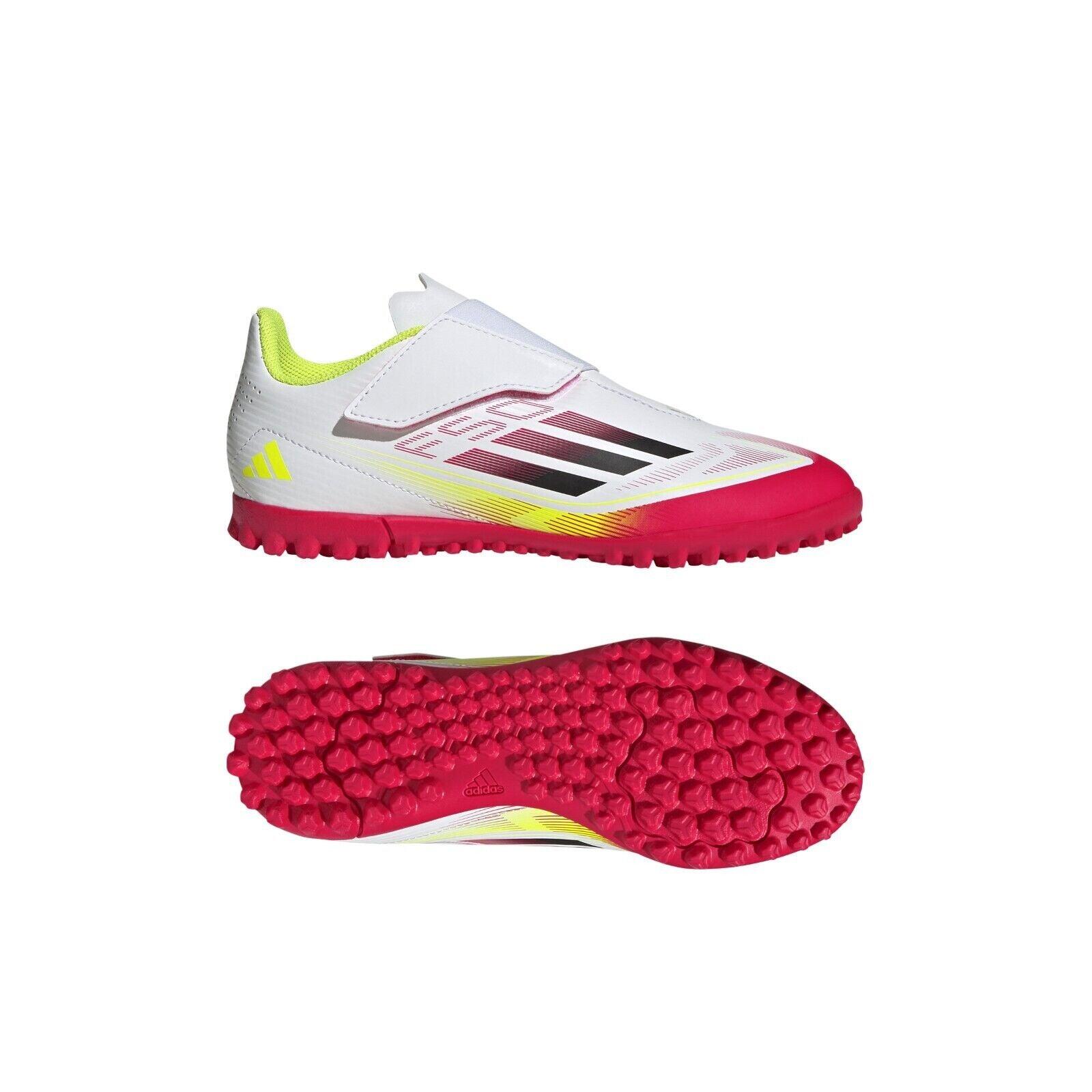 Voetbalschoenen adidas F50 Club turf wit/zwart/geel 2/6