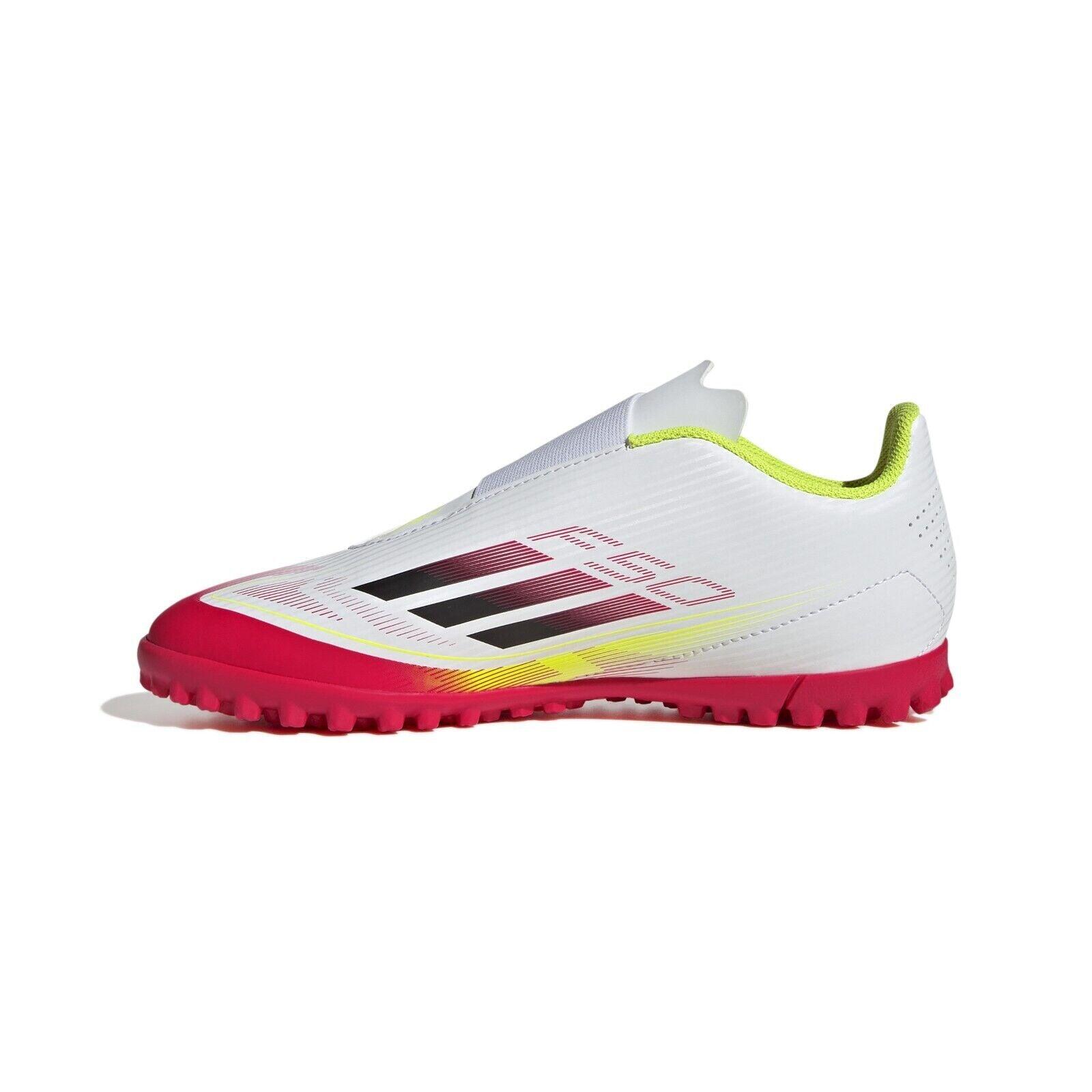 Voetbalschoenen adidas F50 Club turf wit/zwart/geel 4/6