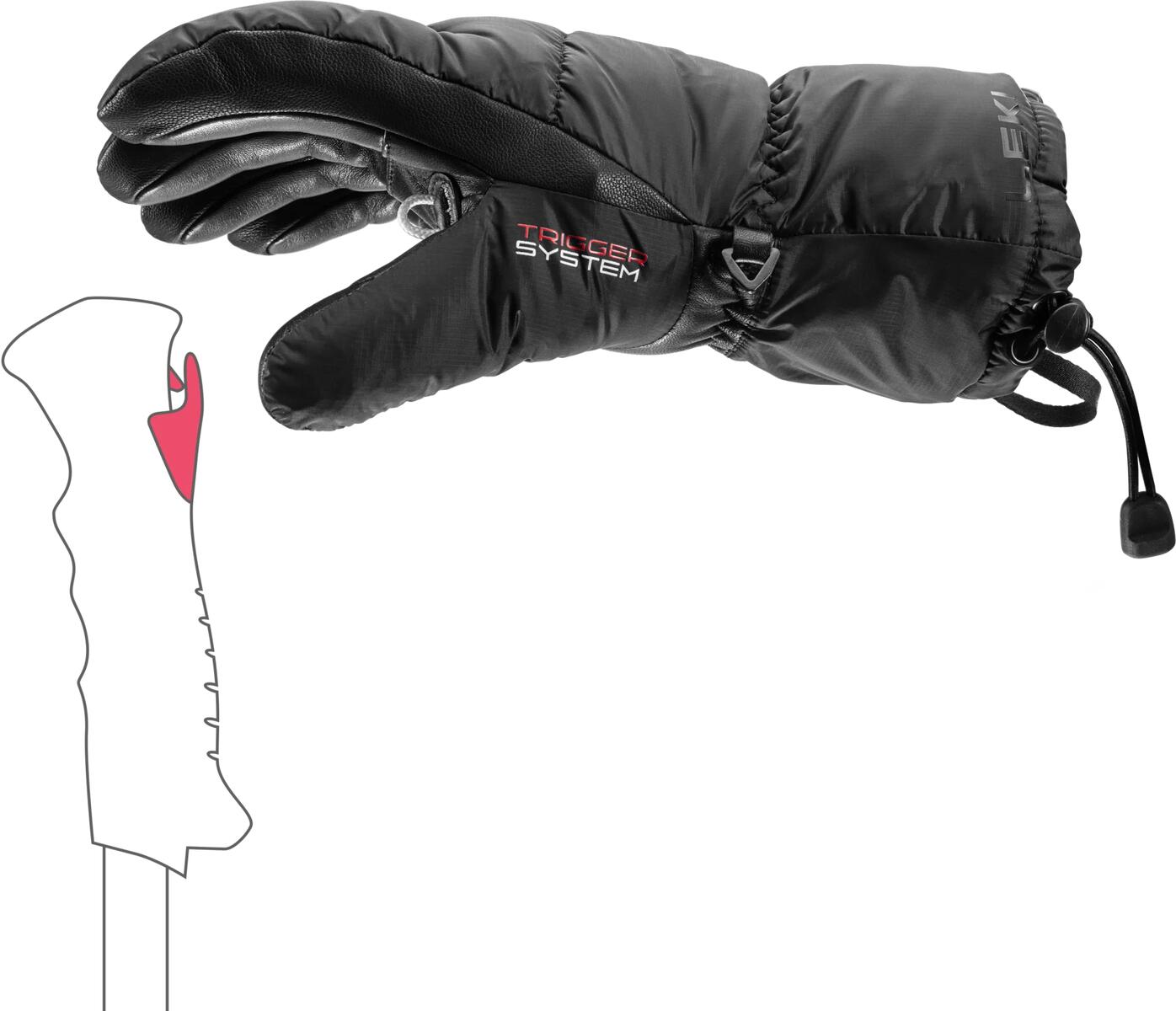 LEKI Glace 3D skihandschoenen zwart dames 3/4