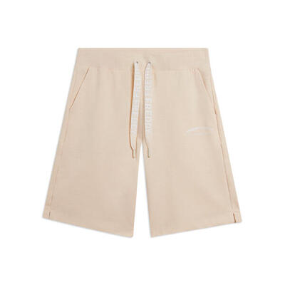 Pantaloni Corti con Spacchi Laterali in Tessuto Fiammato