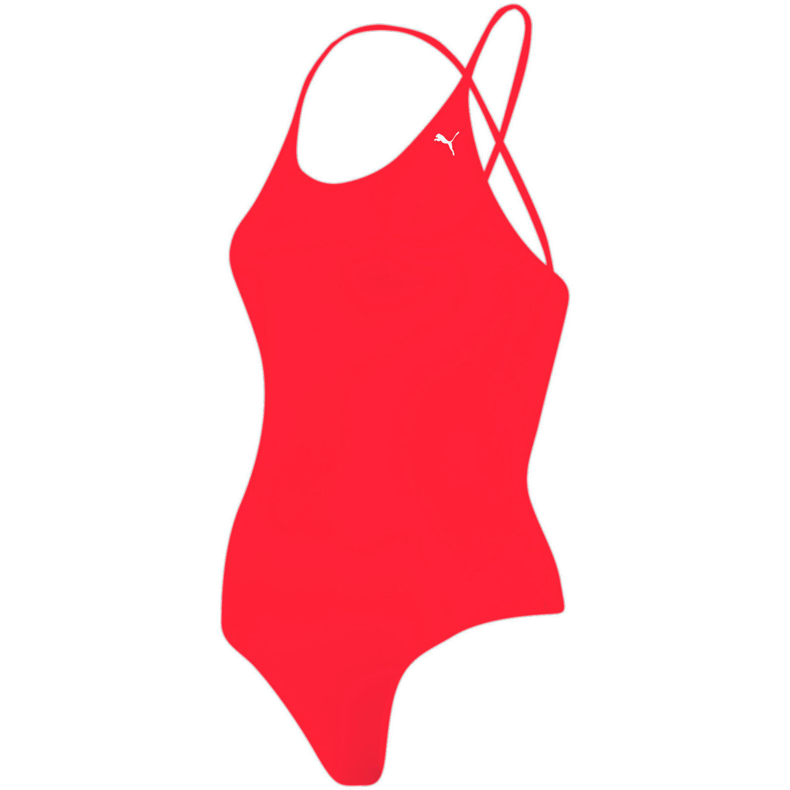 Maillot de bain Puma V-Neck Cross-back, Rouge, Femmes 3/7