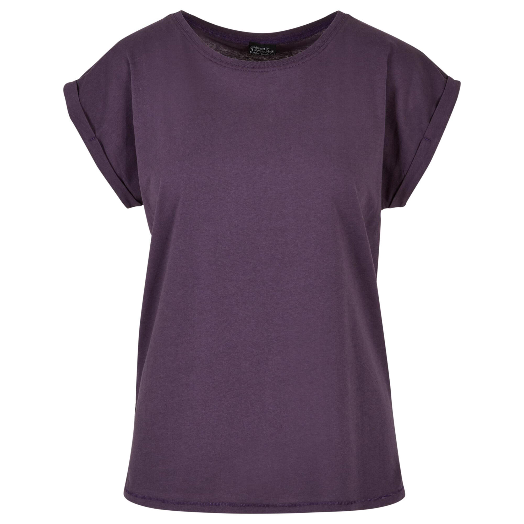 Build Your Brand Womens/Ladies Extended Shoulder T-Shirt