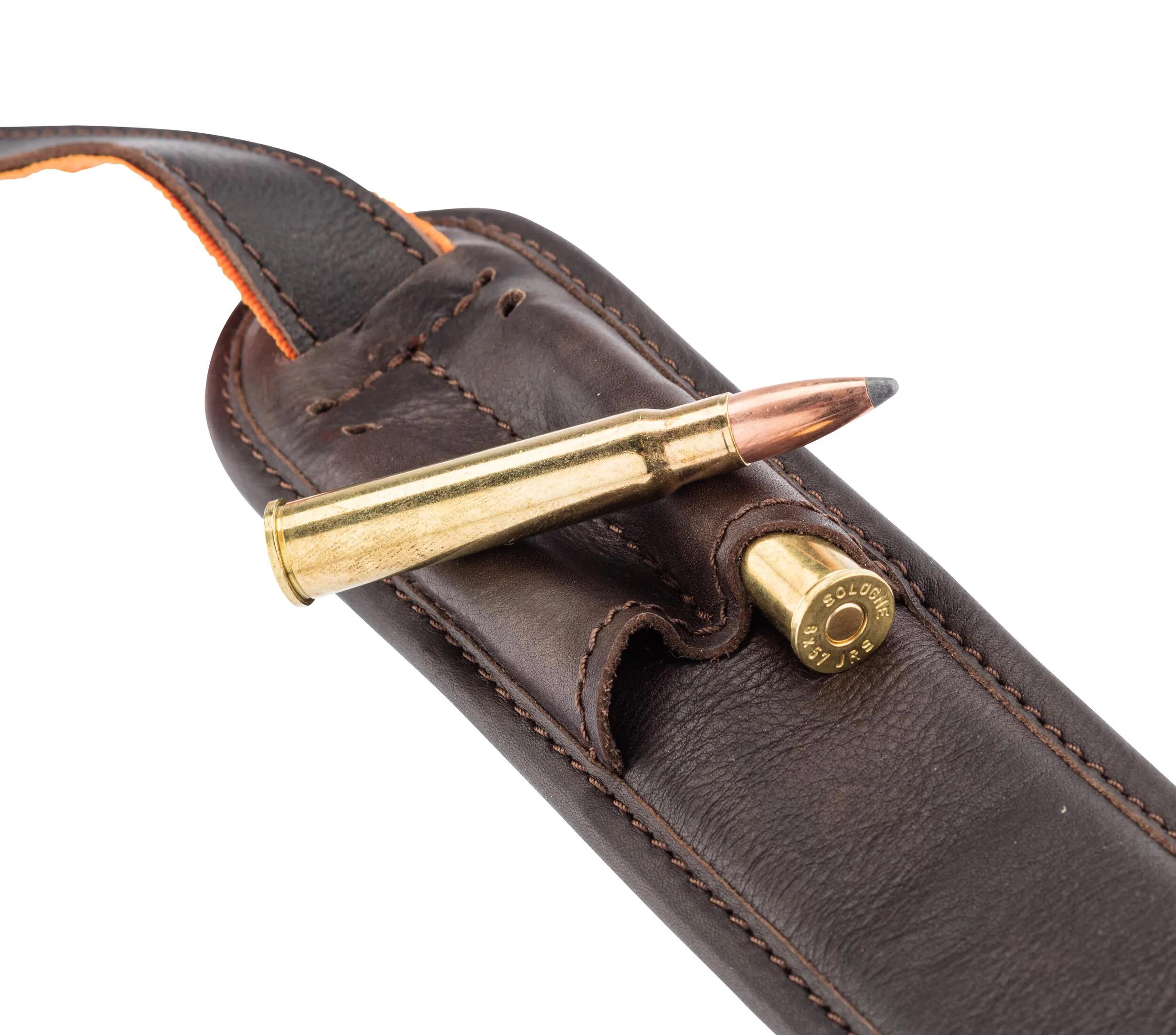Bretelle Pour Carabine Country En Cuir Avec Cartouchiere 4/4