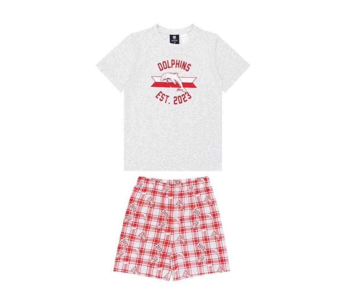 NRL Check Pyjama Set - Dolphins - Toddler - NAR
