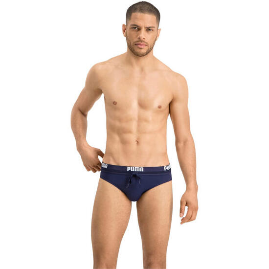 Maillot de bain Puma Swim Men Logo Swim Brief 1p, Bleu, Hommes