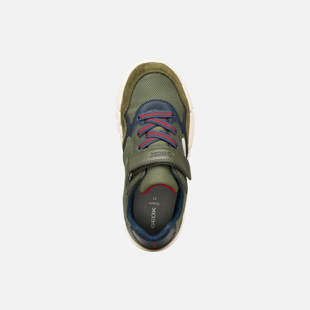 Baskets Garçon FLEXYPER BOY Vert Militaire/Bleu Marine 7/7