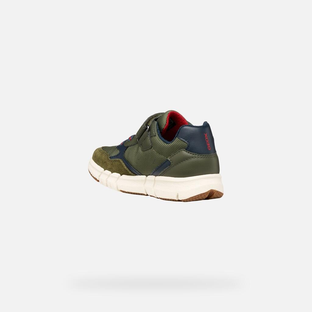 Baskets Garçon FLEXYPER BOY Vert Militaire/Bleu Marine 5/7