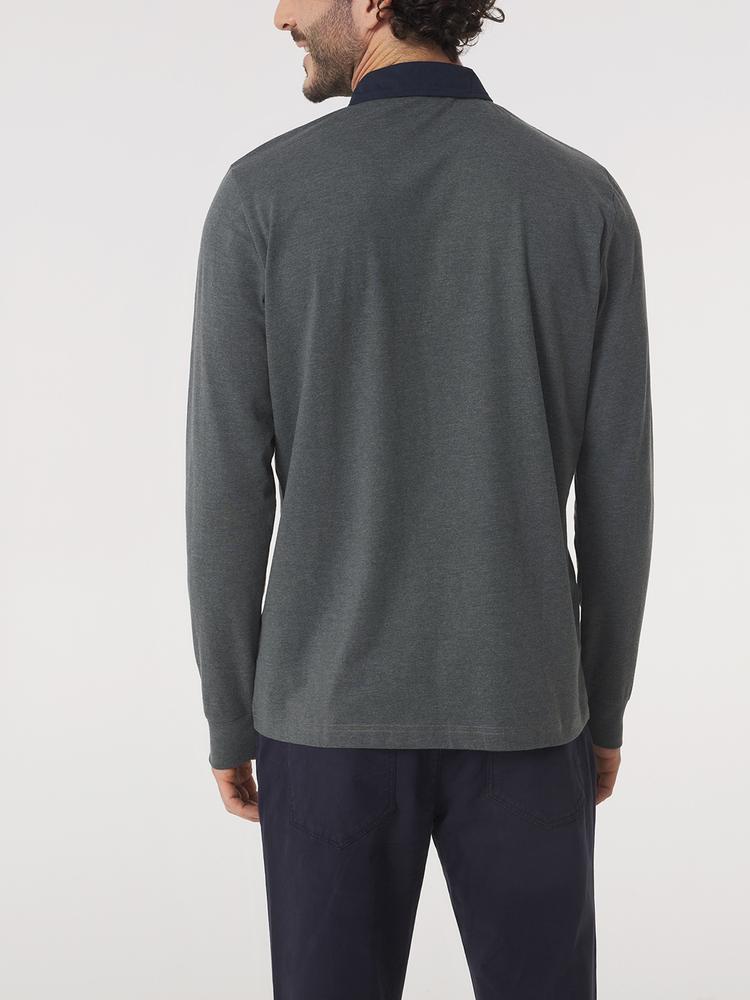 Polo de Manga Larga Gris para Hombre TBS Pekanpol 5/5
